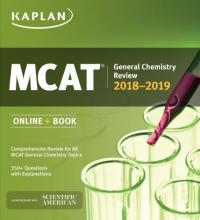 mcat general chemistry review 2018 2019: online + book (kaplan test prep) 4th edition