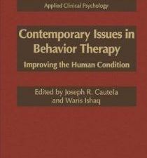 contemporary issues in behavior therapy: improving the human condition