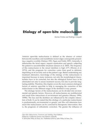 open bite malocclusion: treatment and stability