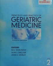 principles and practice of geriatric medicine, 2 volume set