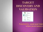 target discovery and validation