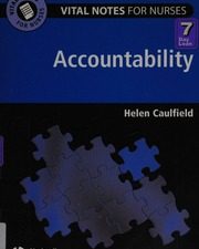 vital notes for nurses: accountability