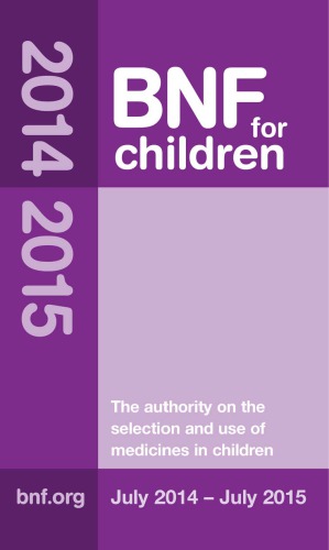 bnf for children 2014 2015 british national formulary for children