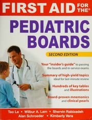 first aid for the pediatric boards second edition first aid specialty boards