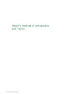 mercer s textbook of orthopaedics and trauma 10th edition