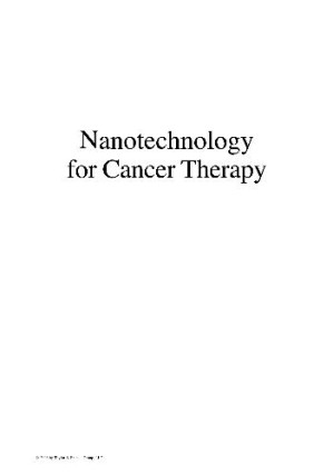 nanotechnology for cancer therapy