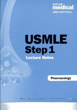 usmle step 1 lecture notes pharmacology kaplan medical pharmacology